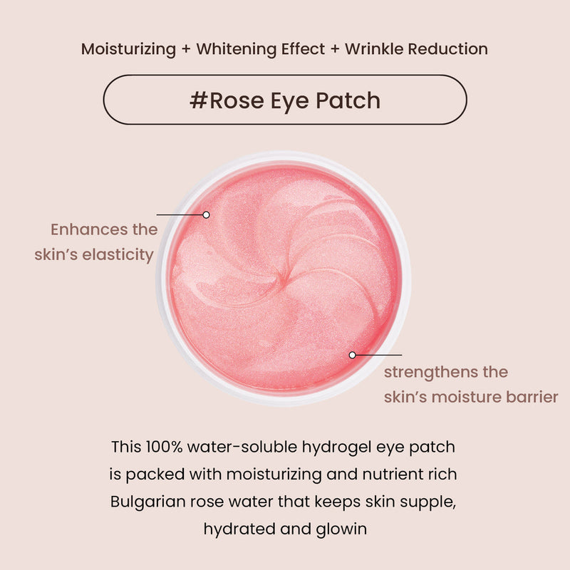 HEIMISH Bulgarian Rose Water Hydrogel Eye Patch (60pcs) - Kiyoko Beauty