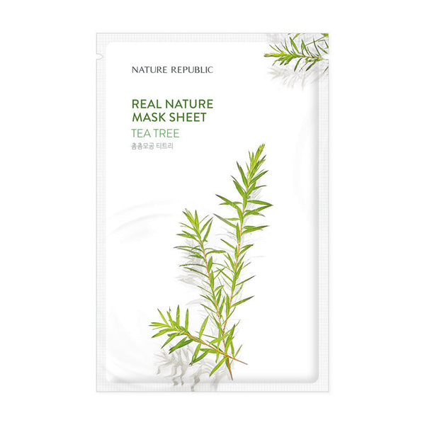 NATURE REPUBLIC Real Nature Sheet Mask - Tea Tree (1PC) - Kiyoko Beauty