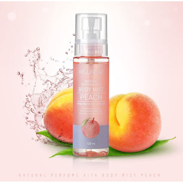 AROUND ME Natural Perfume Vita Body Mist - Peach (120ml) - Kiyoko Beauty