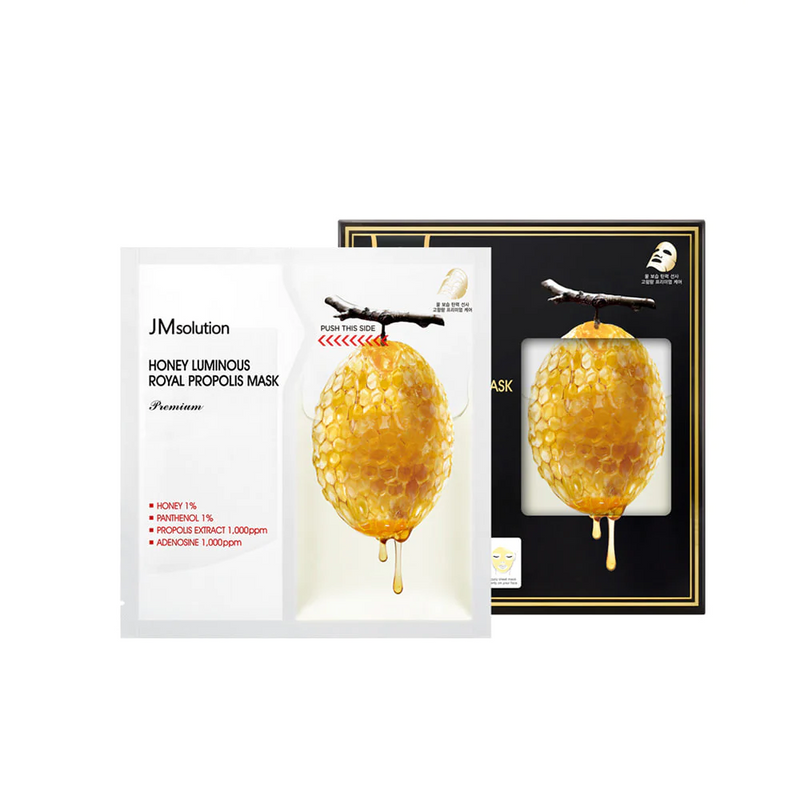 JMsolution Honey Luminous Royal Propolis Mask Premium (5x33ml) - Kiyoko Beauty