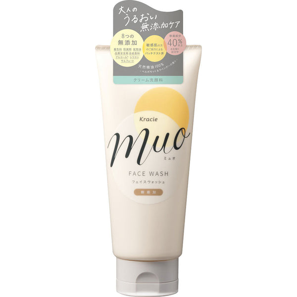 Kracie Muo Face Wash Cream Cleanser (120g) - Kiyoko Beauty