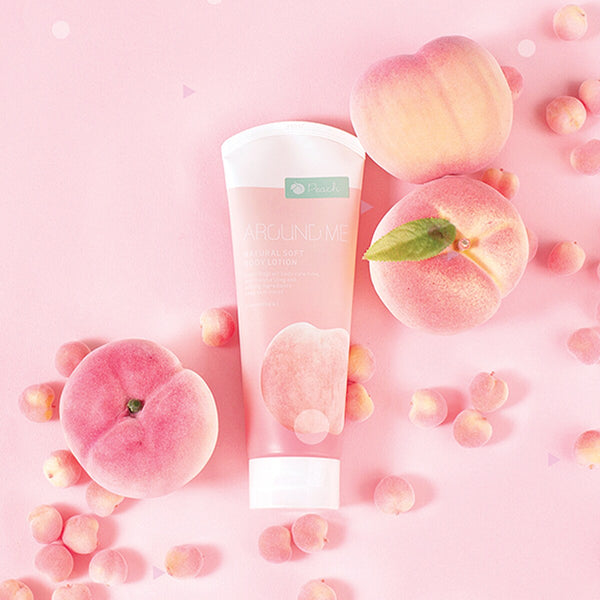 AROUND ME Natural Soft Body Lotion - Peach (230ml) - Kiyoko Beauty