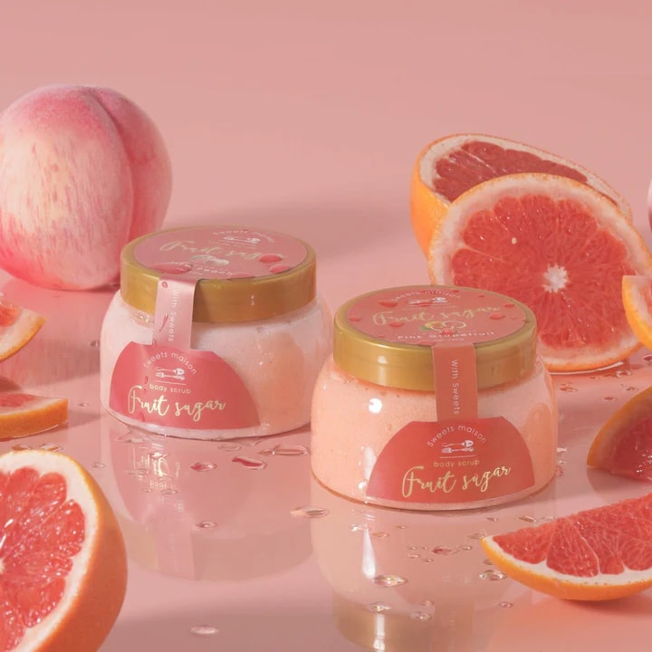 SWEET MAISON Fruit Sugar Body Scrub (230g) - Kiyoko Beauty