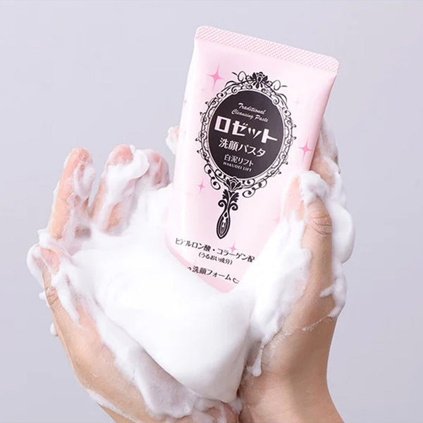 ROSETTE Pink Cleansing Paste - White Clay Lift (120g) - Kiyoko Beauty