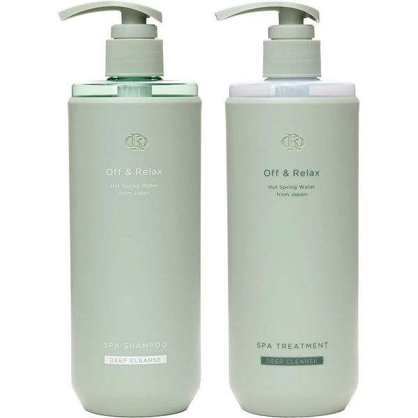 OFF & RELAX Hot Spring Water Deep Cleanse Spa Shampoo + Treatment Set (Limited Edition - 2x260ml) - Kiyoko Beauty