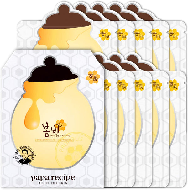 Papa Recipe Bombee Brightening Honey Mask Pack (10 pcs) - Kiyoko Beauty