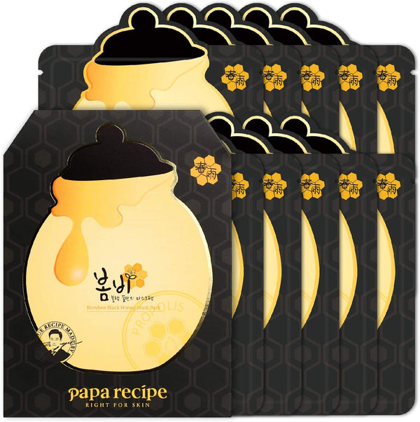 Papa Recipe Bombee Black Honey Mask Pack (10 pcs) - Kiyoko Beauty