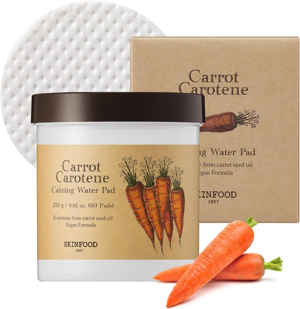 SKINFOOD Carrot Carotene Calming Water Pad (60pcs) - Kiyoko Beauty
