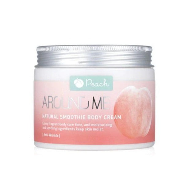AROUND ME Natural Smoothie Body Cream - Peach (300g) - Kiyoko Beauty