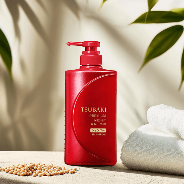 Shiseido Tsubaki Red Extra Moist Shampoo (490ml) - Kiyoko Beauty