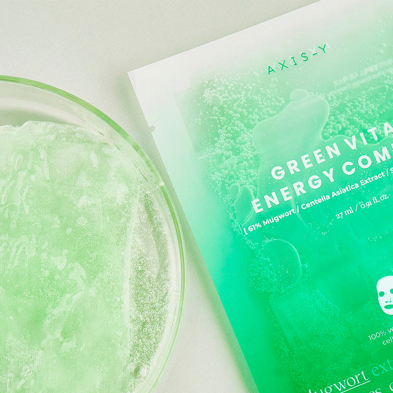 AXIS-Y Mugwort Green Vital Energy Complex Sheet Mask (5PCs) - Kiyoko Beauty