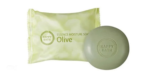 Happy Bath Essence Moisture Bar Soap - Olive (80g) - Kiyoko Beauty