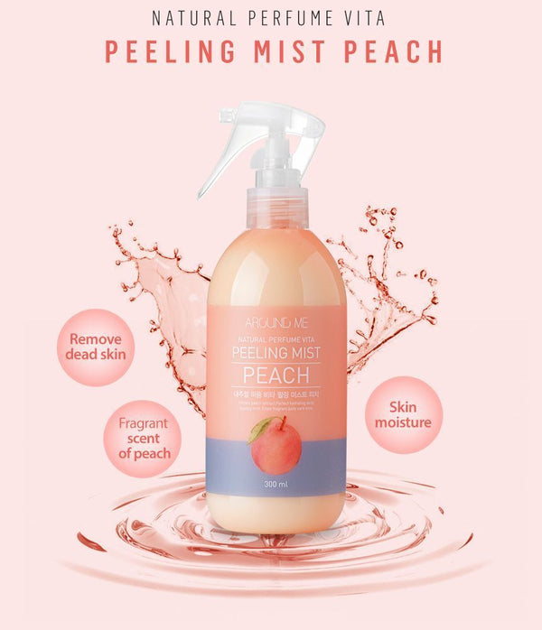 AROUND ME Natural Perfume Vita Peeling Mist - Peach (300ml) - Kiyoko Beauty
