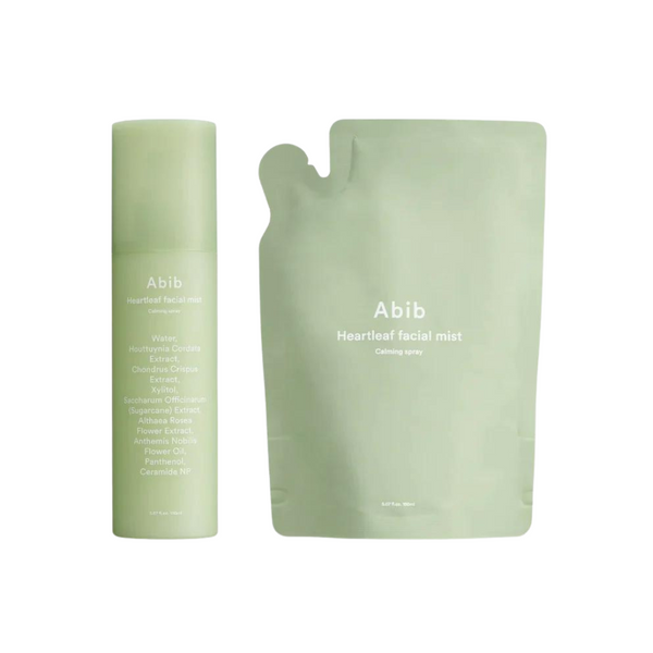 Abib Heartleaf facial mist Calming spray (150ml + 150ml refill) - Kiyoko Beauty