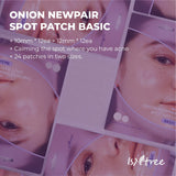 ISNTREE Onion Newpair Spot Patch Basic (24 pcs) - Kiyoko Beauty