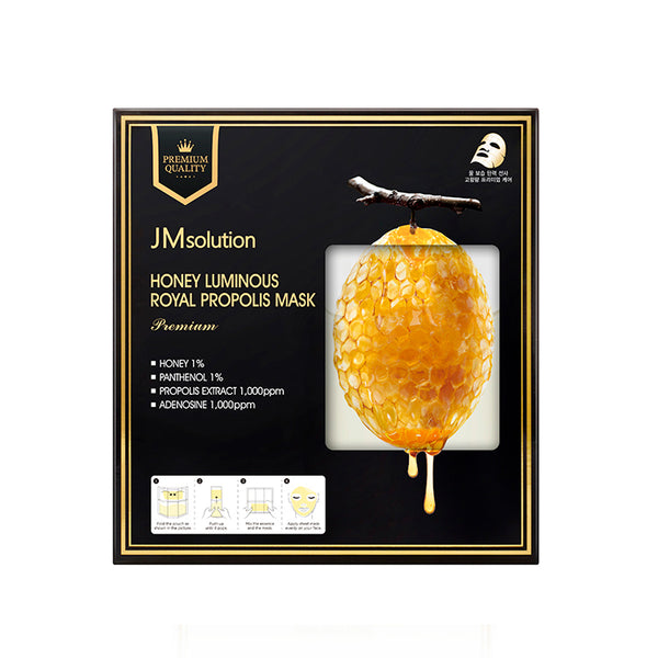 JMsolution Honey Luminous Royal Propolis Mask Premium (5x33ml) - Kiyoko Beauty