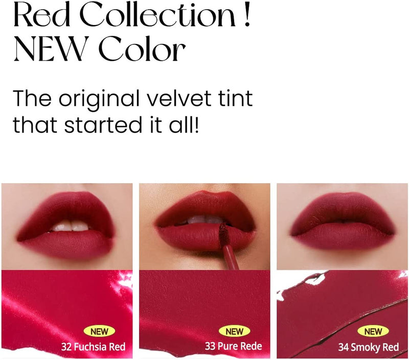 PERIPERA Ink Velvet Lip Tint: Red Collection - Kiyoko Beauty
