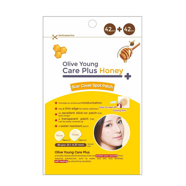 OLIVE YOUNG Care Plus Scare Cover Spot Patch Honey (84 Pcs) - Kiyoko Beauty