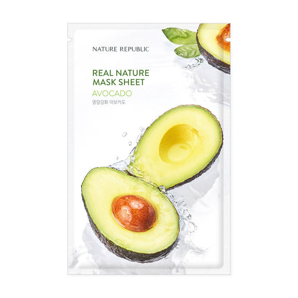 NATURE REPUBLIC Real Nature Sheet Mask - Avocado (1PC) - Kiyoko Beauty