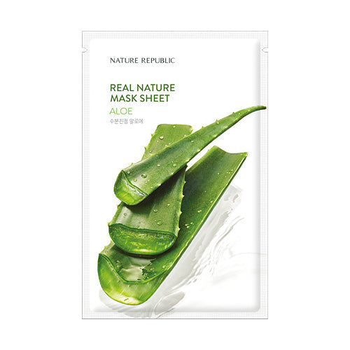 NATURE REPUBLIC Real Nature Sheet Mask - Aloe (1PC) - Kiyoko Beauty