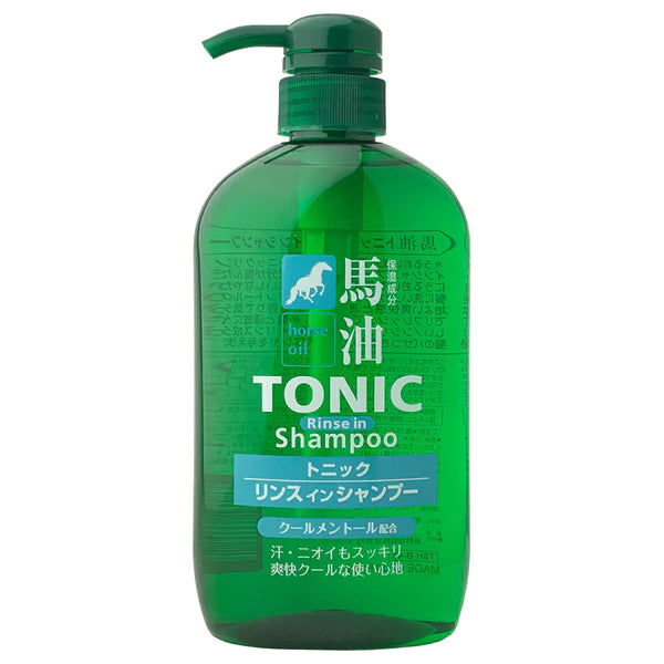KUMANOYUSHI Horse Oil Tonic Rinse In Shampoo (600ml) - Kiyoko Beauty