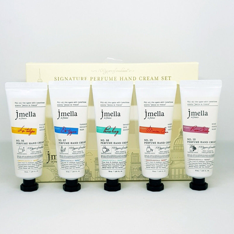 JMELLA Signature Perfume Anti Aging Moisture Hand Cream Set (50ml x 5pcs) - Kiyoko Beauty