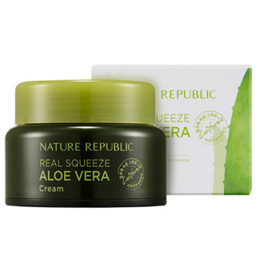 NATURE REPUBLIC Real Squeeze Aloe Vera Cream (50ml) - Kiyoko Beauty